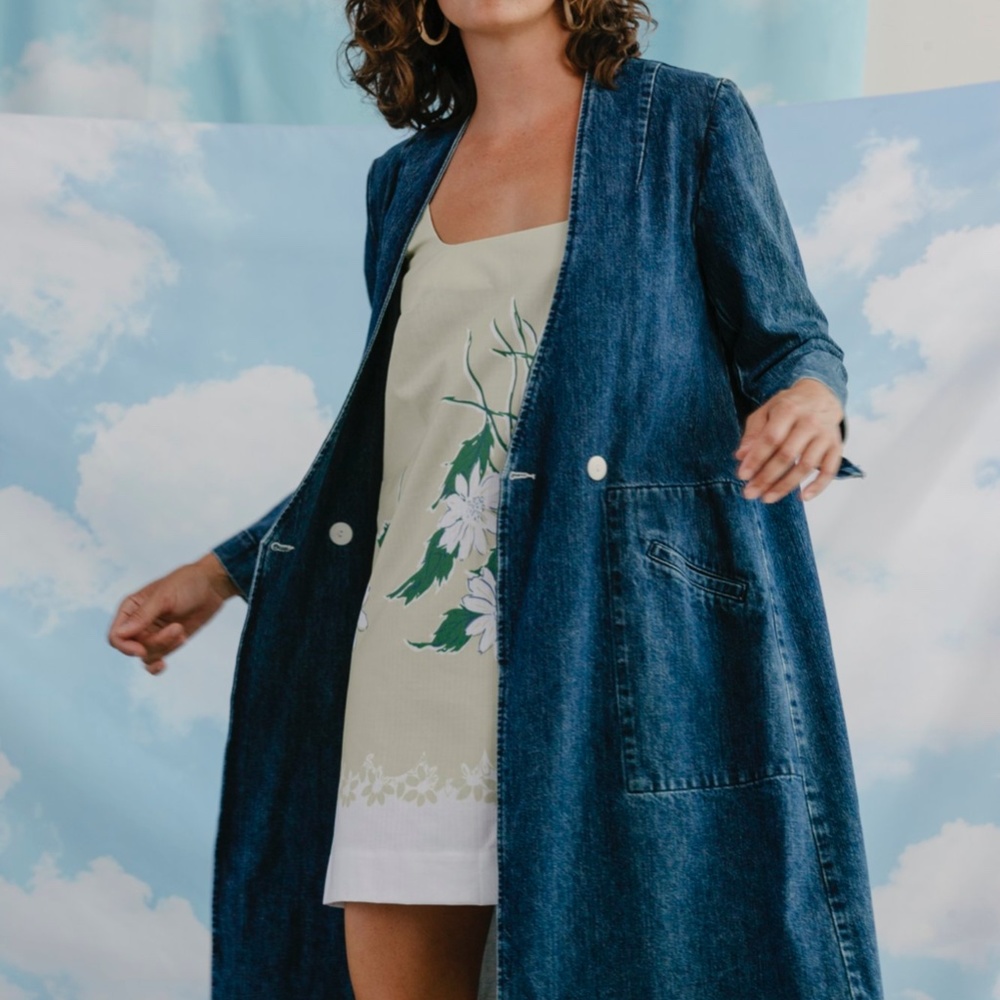 NWT Carleen Birdie Duster Denim Coat